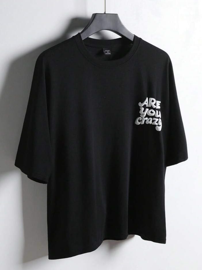 Uptown Funky Hypemode Letter Print Oversized Graphic T-Shirt